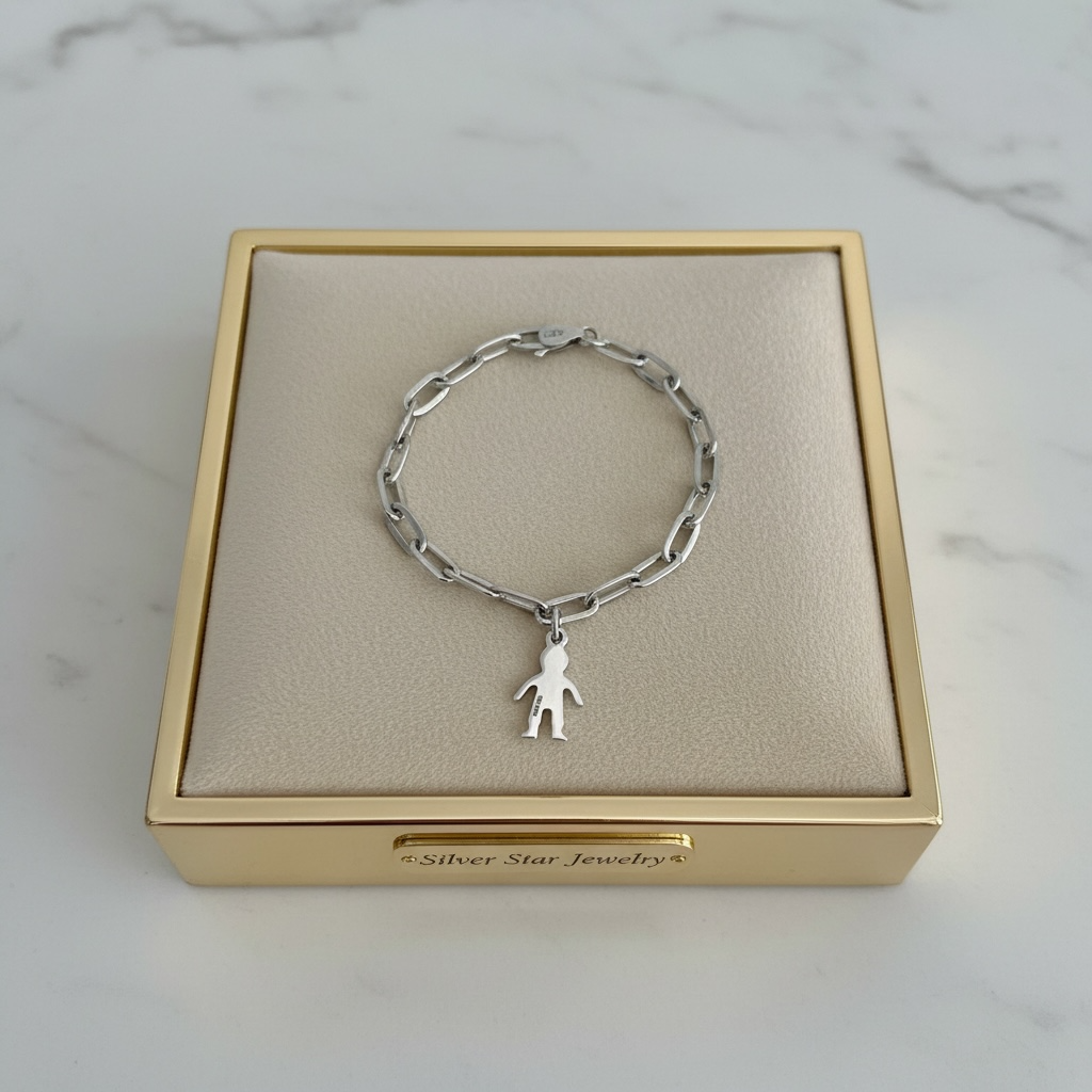 Pulsera Cadena Clip con Charm Niño