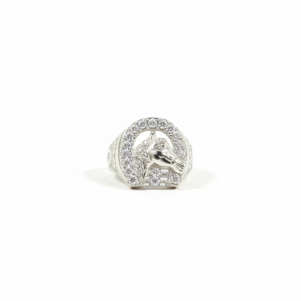 Anillo Sello Hombre Caballo Herradura Talla 13