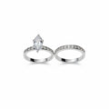 Set de Argollas de Compromiso Marquesa y Eternidad Pavé Talla 7