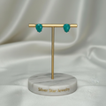 Sterling Silver Turquoise Teardrop Stud Earrings