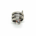 Anillo Serpiente Enroscada Escamas  Talla 10.5