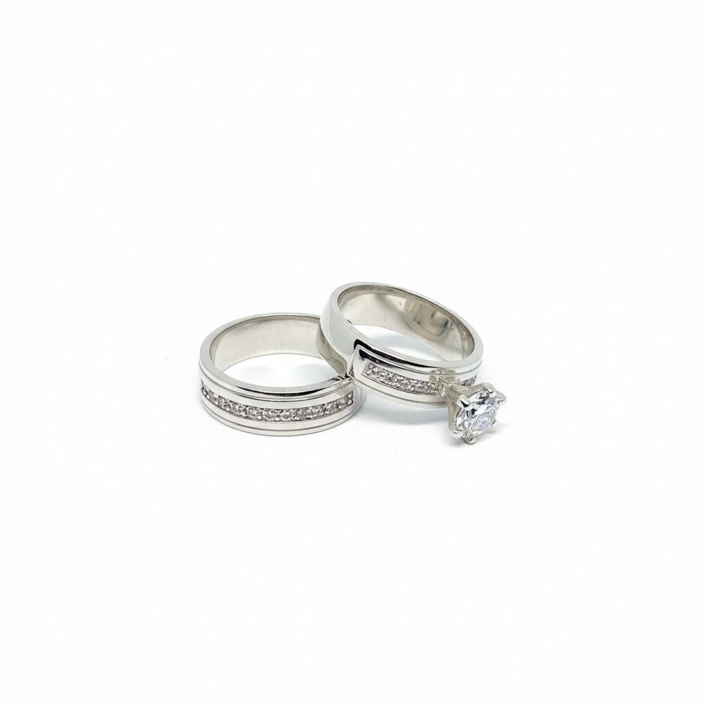 Set de Argollas de Compromiso Talla 6