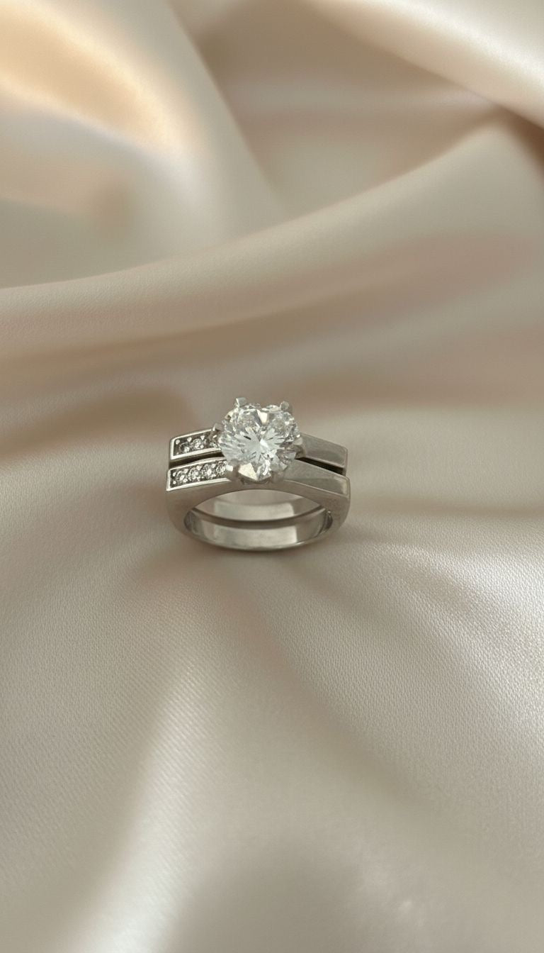 Set de Argollas de Compromiso Talla 5.5