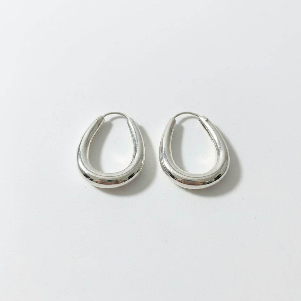 Argollas Ovaladas Chunky Lisas 2x3cm