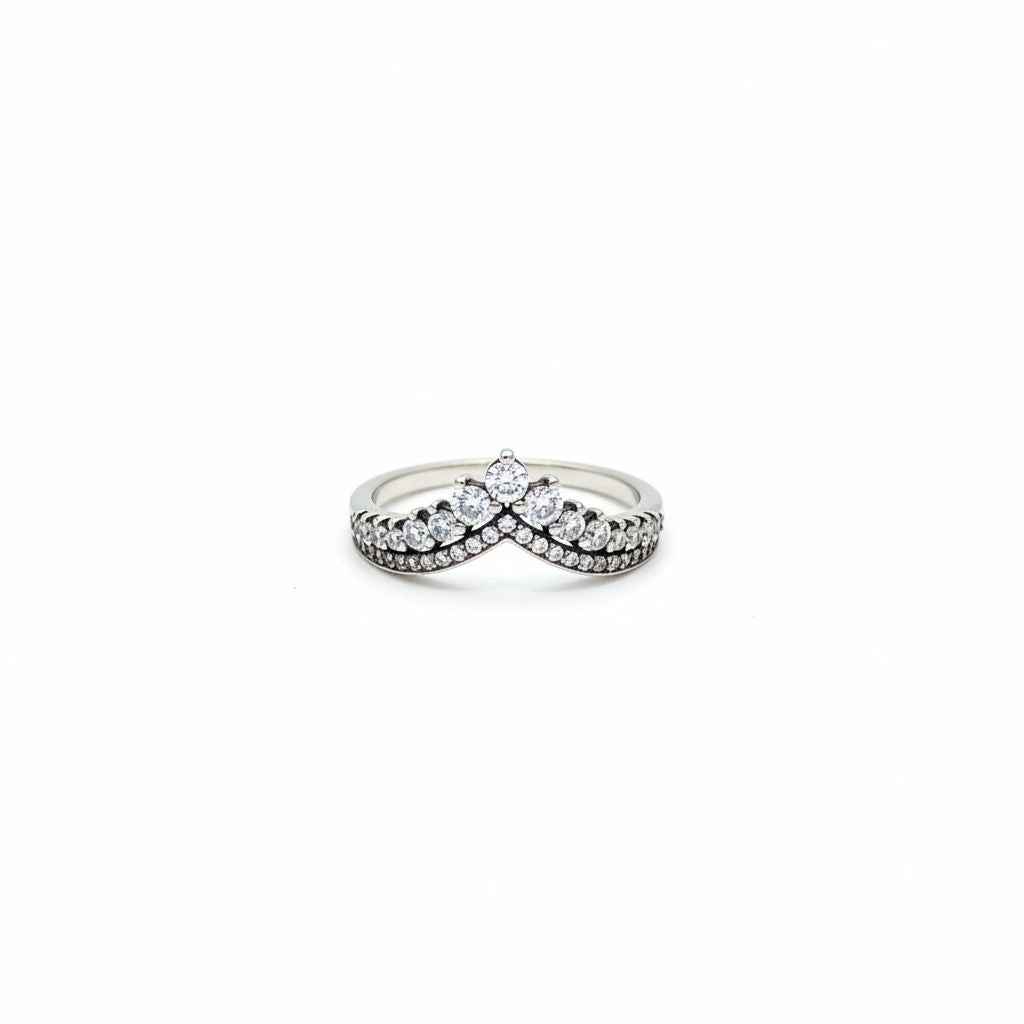 Anillo Tiara Corona Pavé Talla 7