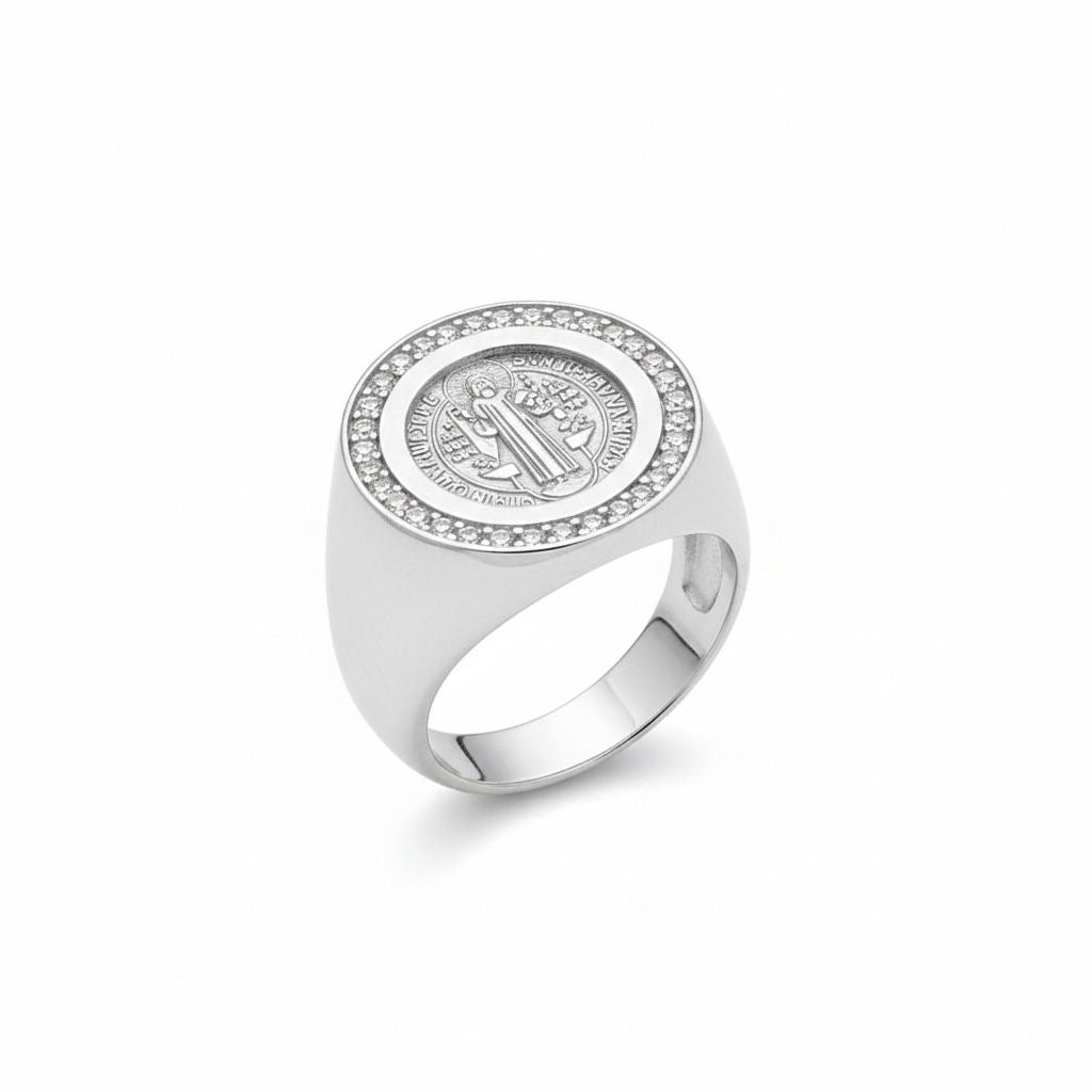 Anillo Sello San Benito Talla 10.5