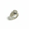 Anillo Sello Hombre Cluster Zirconias Redondo  Talla 12