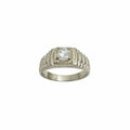 Anillo Sello Hombre Zirconia Cushón Talla 10.5