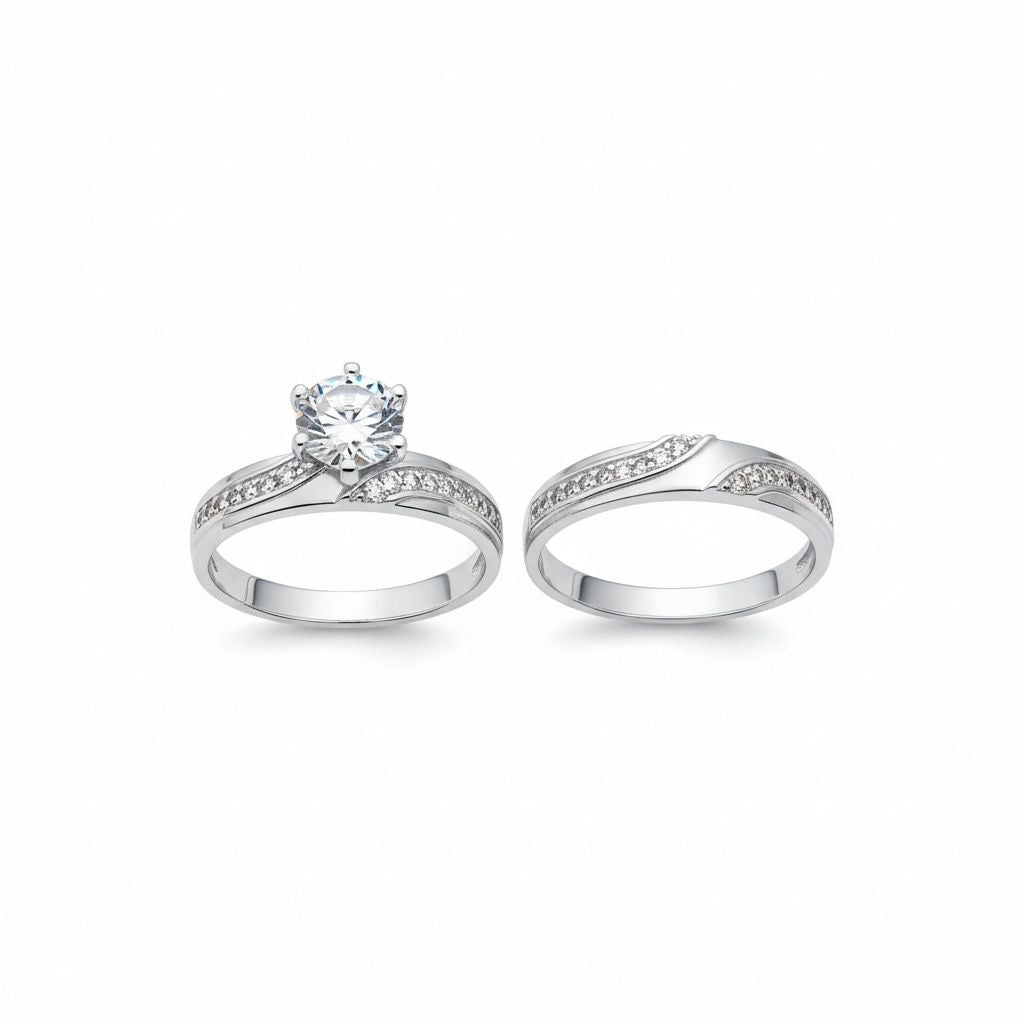 Set Dúo Compromiso Solitario Talla 9