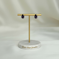 Aretes Topo Gota Amatista Morada