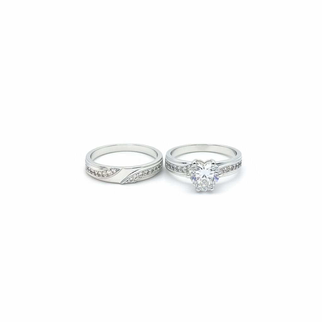 Set de Argollas de Compromiso Talla 6