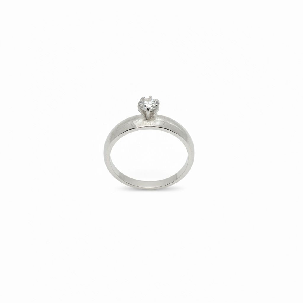 Anillo Solitario Clásico Talla 8