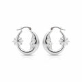 Argollas Luna con Rostro y Estrella 2.2x2.8cm