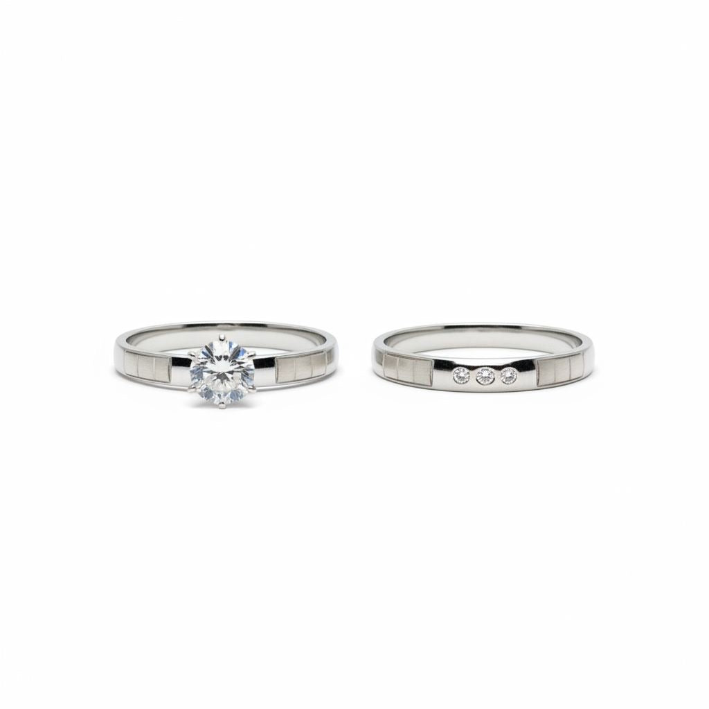 Set Dúo Compromiso Solitario Talla 9