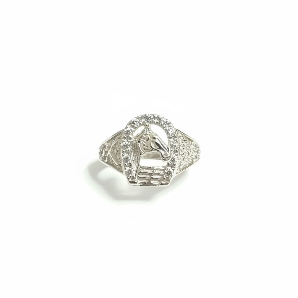 Anillo Sello Caballo Herradura Talla 11