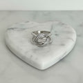 Anillo Nudo Amor Infinito Doble Ovalado Pavé Banda Dividida Talla 8