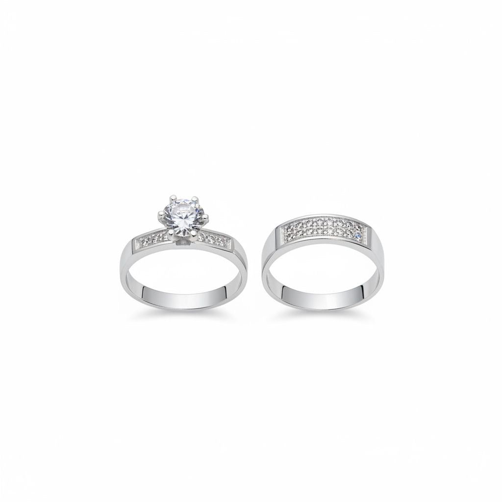 Set Dúo Compromiso Solitario Talla 9