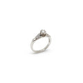 Anillo Solitario Hombros Pavé Cuadrado Talla 7