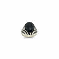 Anillo Sello Hombre Ónix Negro Talla 12