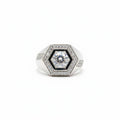 Anillo Sello Hombre Hexagonal Talla 11