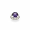 Anillo Solitario Amatista  Talla 8