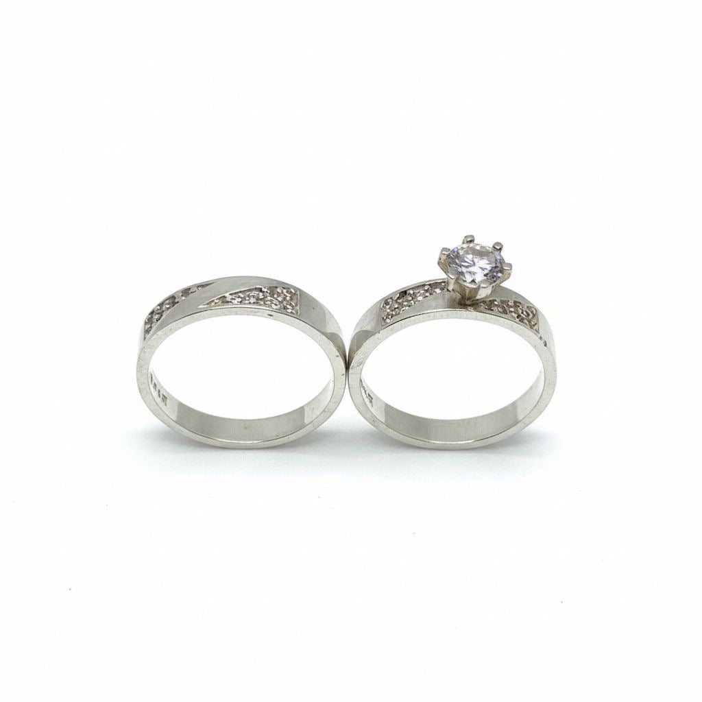 Set Dúo Compromiso Argollas  Talla 9