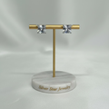 Aretes Topo Cuadrado de Zirconia