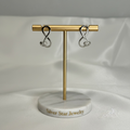 Aretes Colgantes Infinito con Corazón y Zirconia