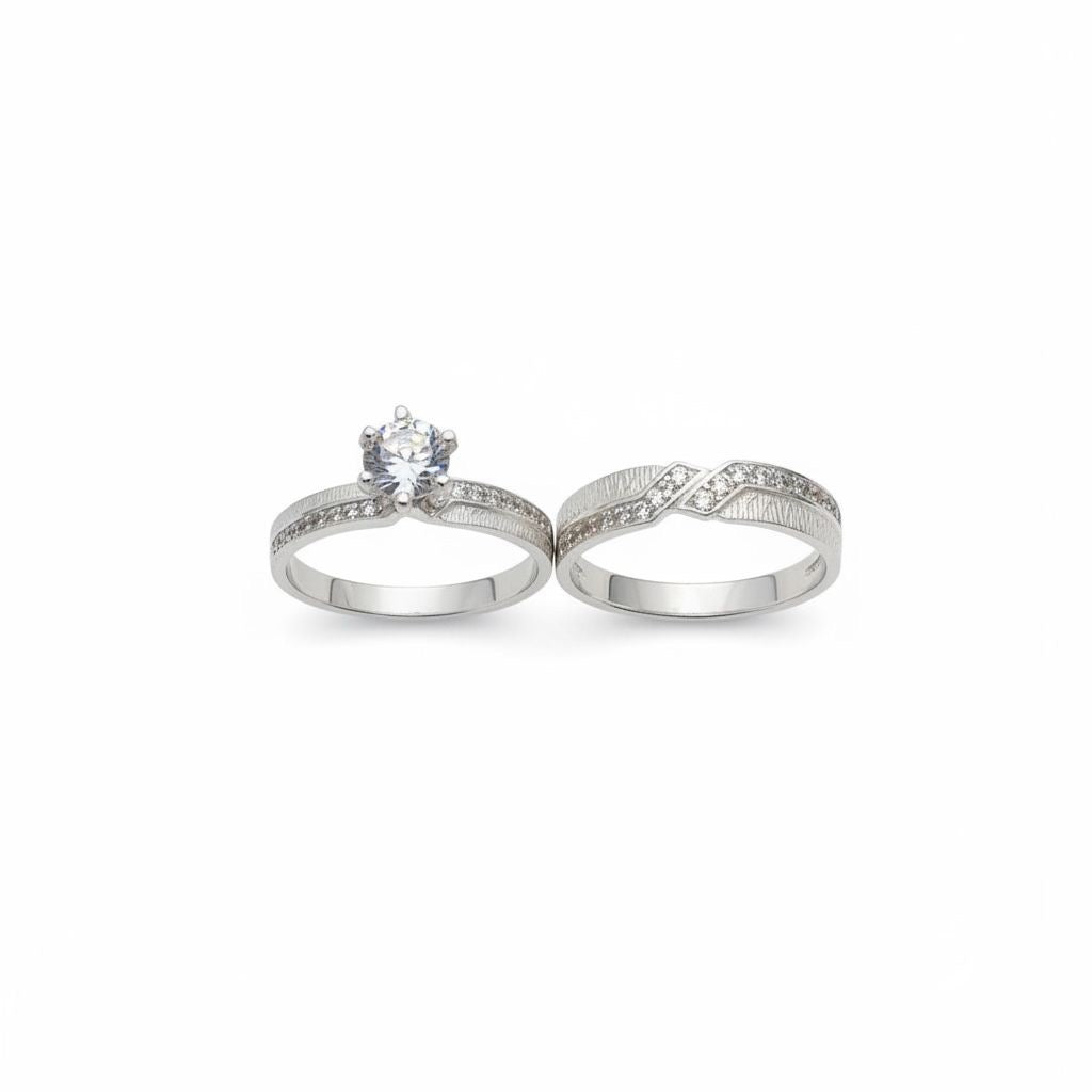 2 Anillos Solitario Talla 7.5