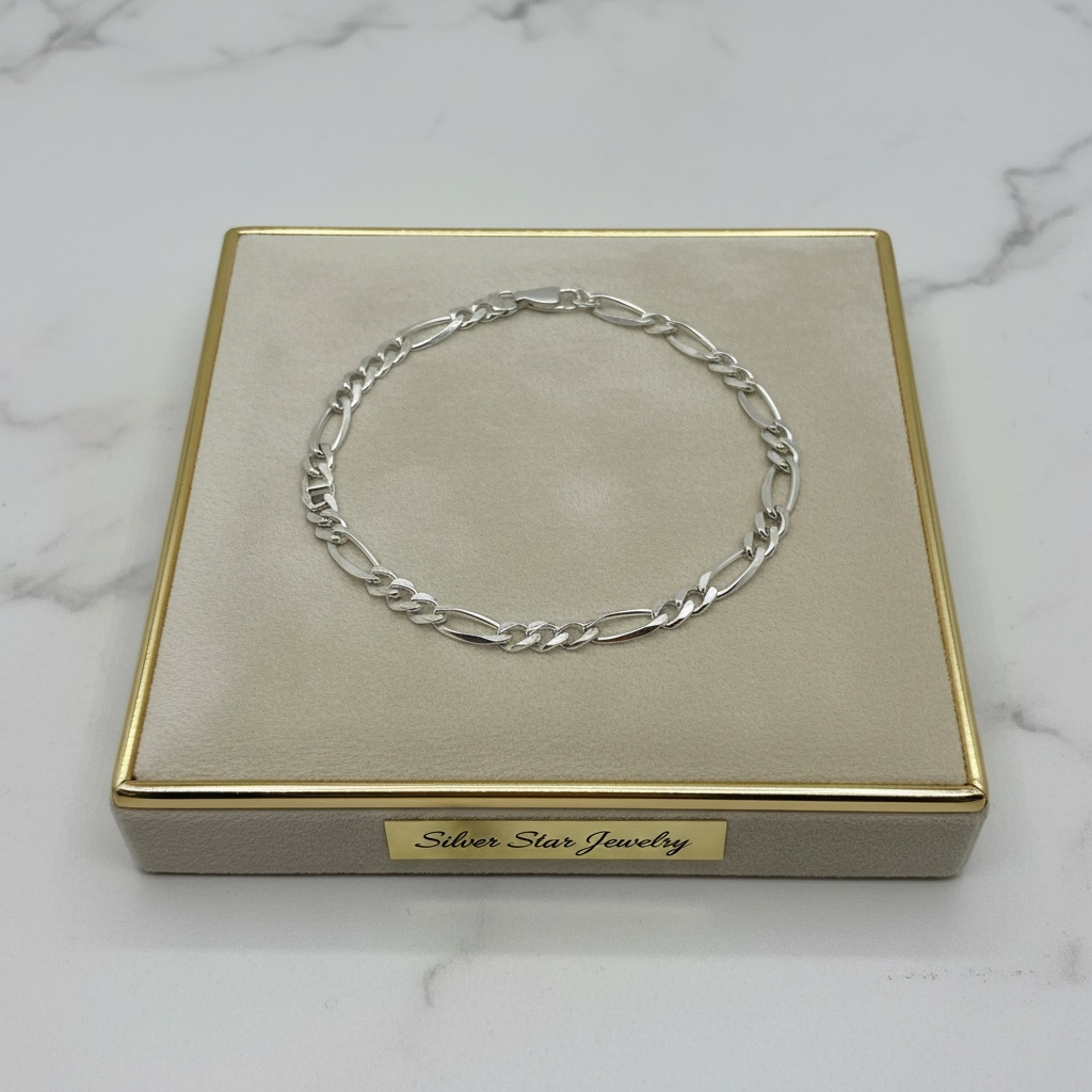 Pulsera Figaro Delgada 8 pulgadas