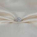 Anillo Solitario Halo Redondo  Talla 9