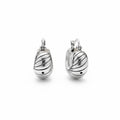 Argollas Chunky Estriadas Diagonales 1.5x2.3cm