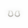 Argollas Chunky Trapecio con Textura Estriada 2x1cm