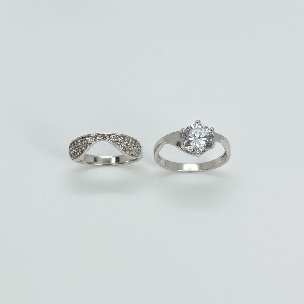 Set Dúo Compromiso Solitario  Talla 9