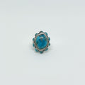 Anillo Turquesa Natural Oval Talla 10