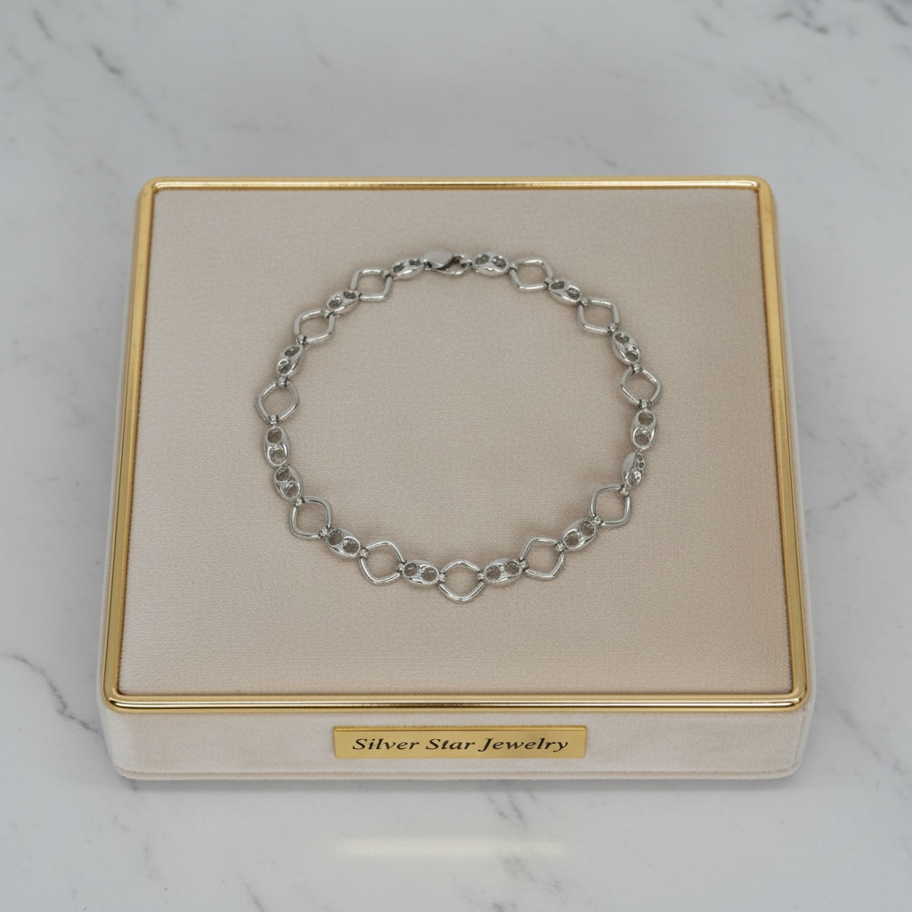 Pulsera Eslabones Geométricos
