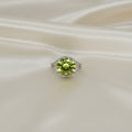 Anillo Solitario Peridoto Verde lima  Talla 8