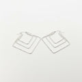 Argollas Cuadradas Triple Aro 4.5x4.5cm
