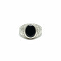 Anillo Sello Hombre Ónix Negro Talla 12.5