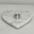 Anillo Domo Triple Canal  Talla 9.5