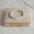 Pulsera Esclava Tejida con Placa Grabada