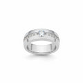 Anillo Solitario Hombre Zirconia Redonda Talla 9 y 11