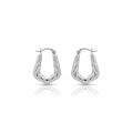 Argollas Chunky Trapecio Diamantadas 1.5x2.5cm