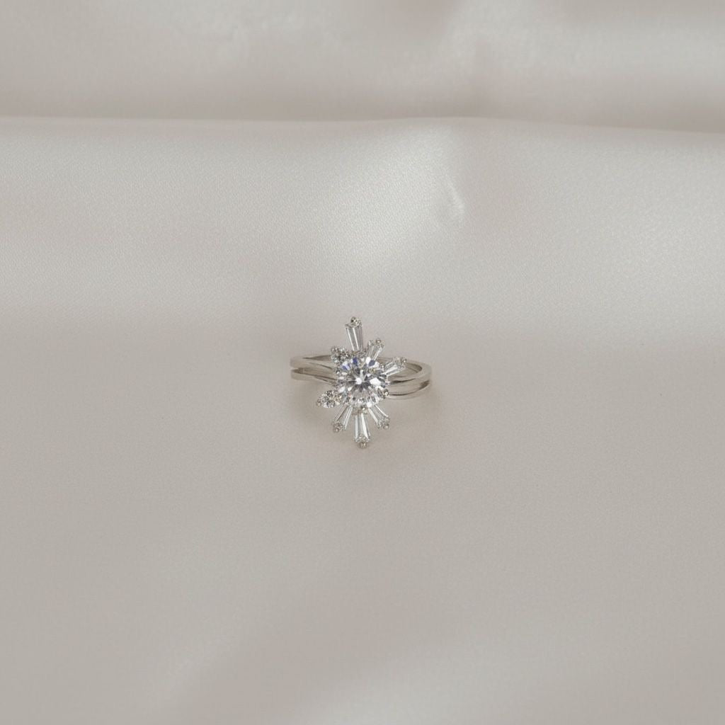 Anillo Solitario Estrella Talla 9.5