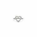 Anillo Corazón Calado Pavé Talla 7.5