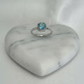 Anillo Solitario Topacio azul Talla 8
