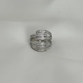 Anillo Multi Banda Cruzada Talla 9