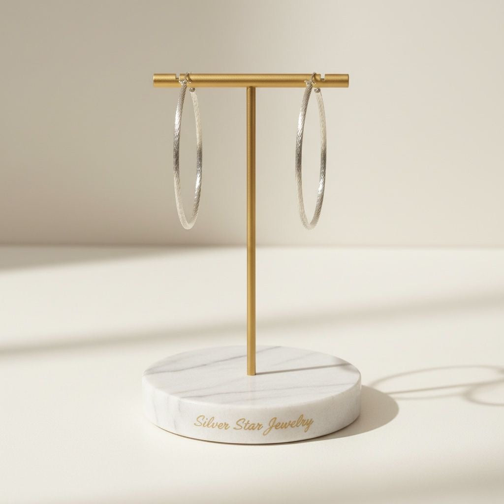 Argollas Grandes Texturizadas 7cm