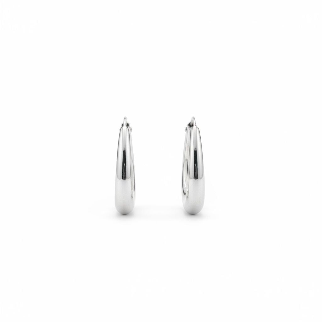 Argollas Ovaladas Chunky Lisas 2x3cm