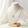 Collar Dije Círculo Abierto Pavimentado con Zirconias